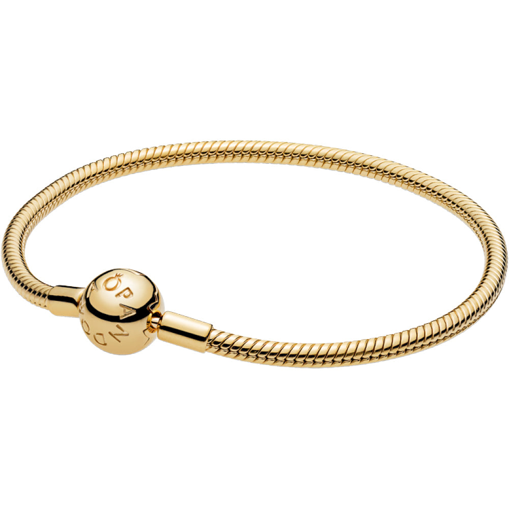 PANDORA Shine Moments Smooth Bracelet w Round Clasp 19cm