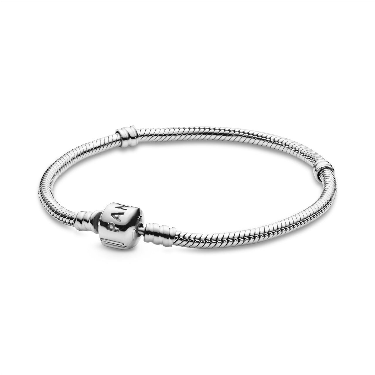 PANDORA Classic Moments Silver Bracelet, Pandora Lock SIZE 15CM