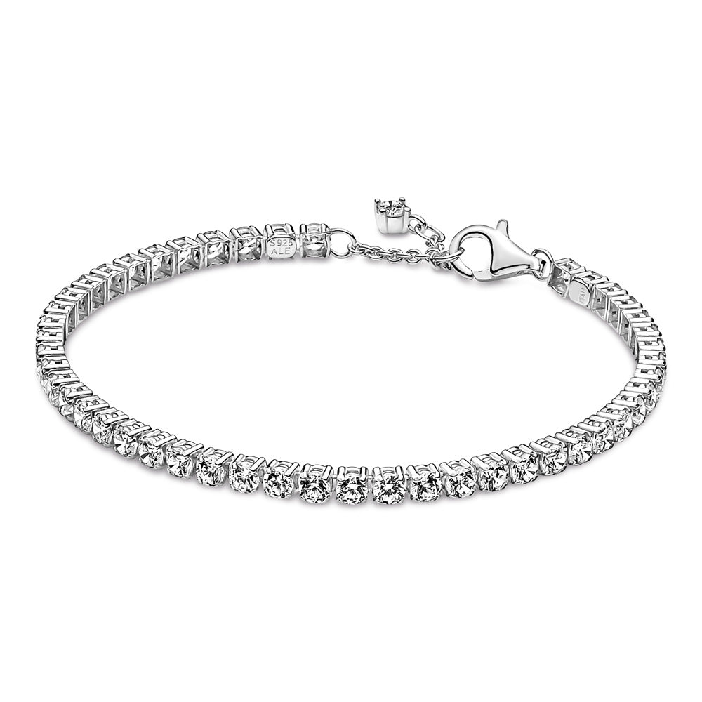PANDORA Sterling Silver Tennis Bracelet With Clear Cubic Zirconia 18Cm