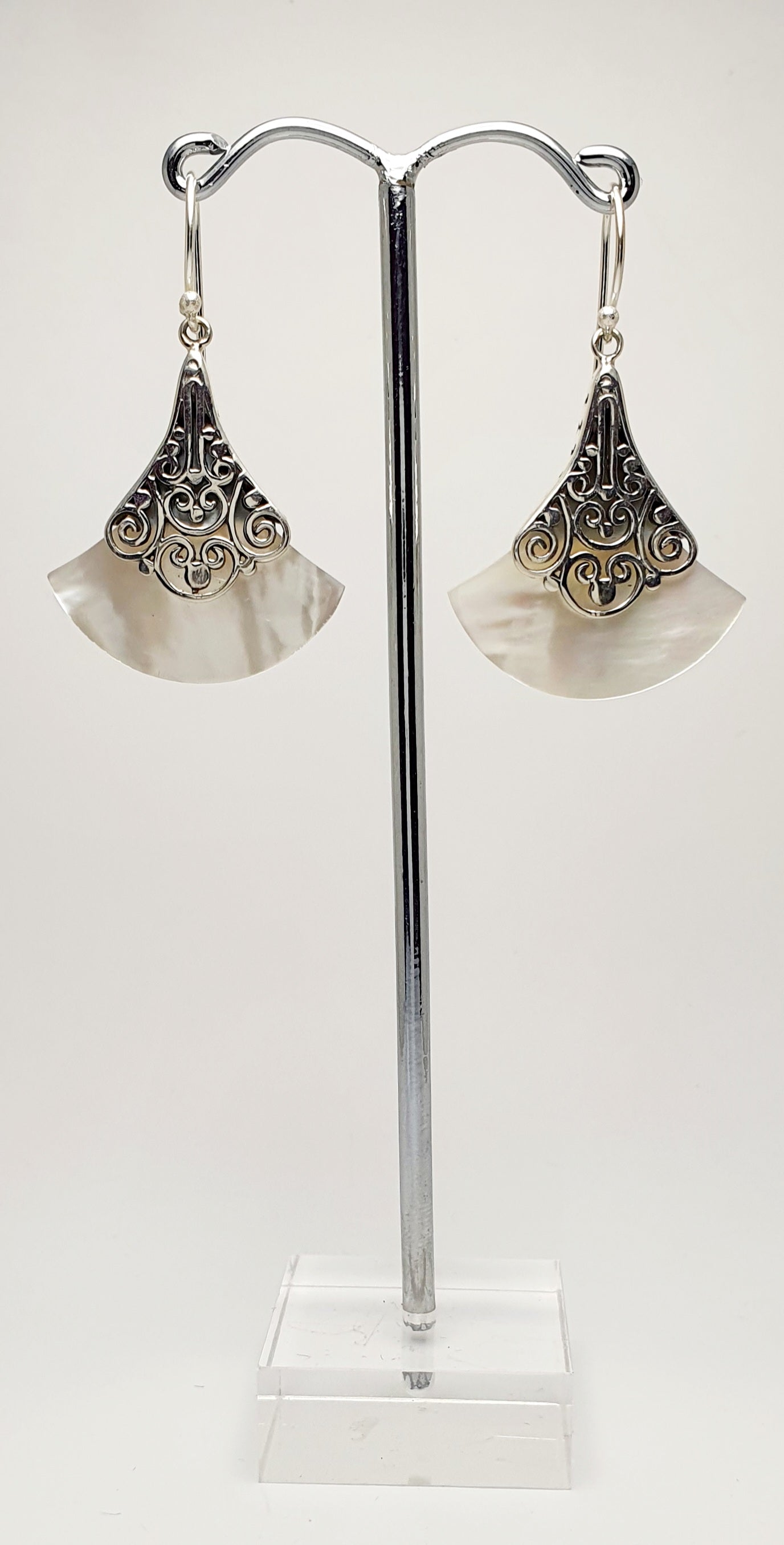 Sterling Silver Mother Of Pearl Earrings