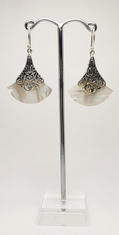 Sterling Silver Mother Of Pearl Earrings