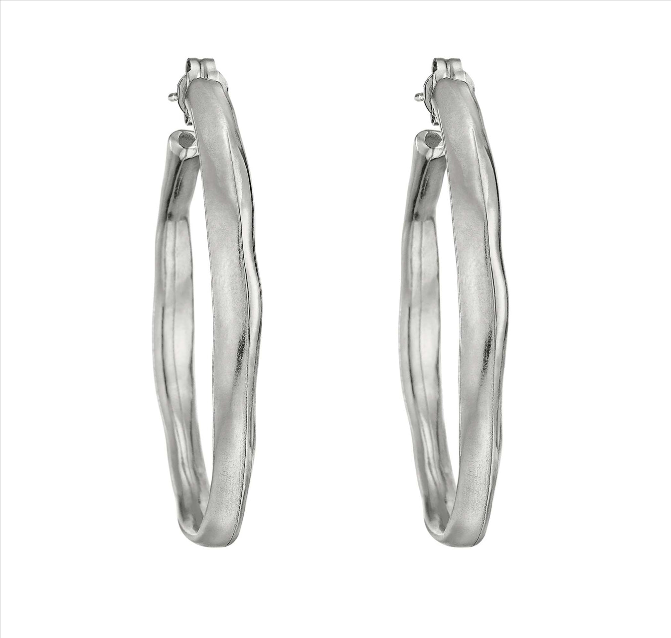 UNO- OHMMM… EARRINGS Earrings in metal alloy plated in 15 micron silver.