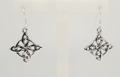 Sterling Silver Witches Knot 25mm Earring Drop 35mm