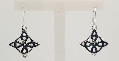 Sterling Silver Witches Knot 25mm Earring Drop 35mm