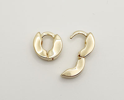 18K Gold, Filled, Mini Chunky Huggie Hoop Earrings