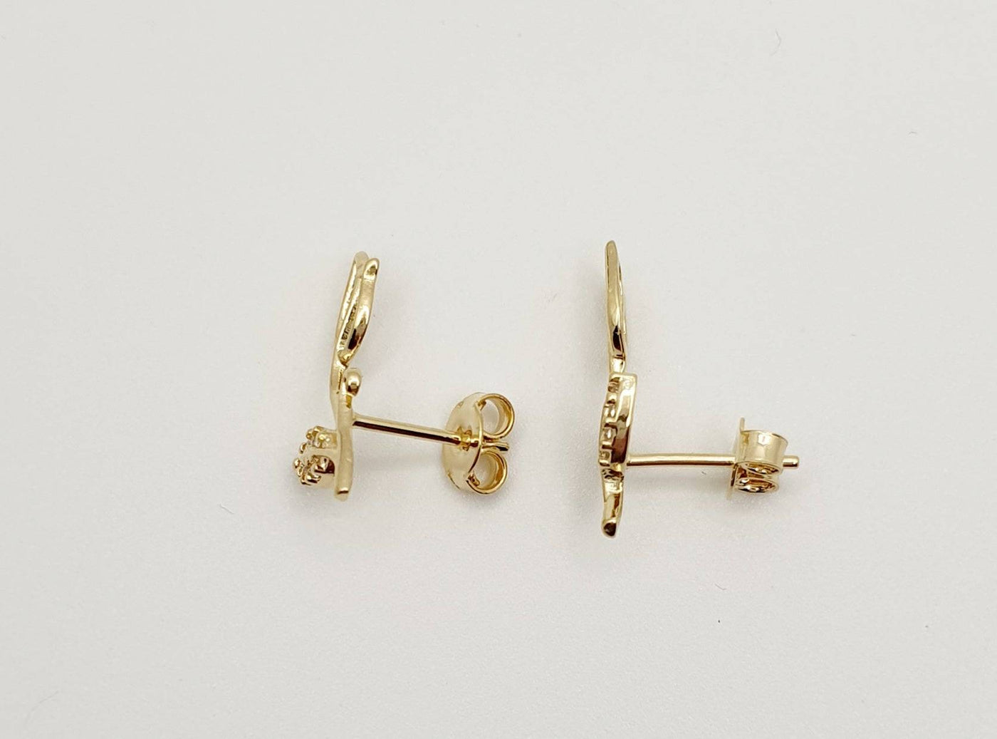 18K Gold, Filled, Tulip Earrings With CZ's
