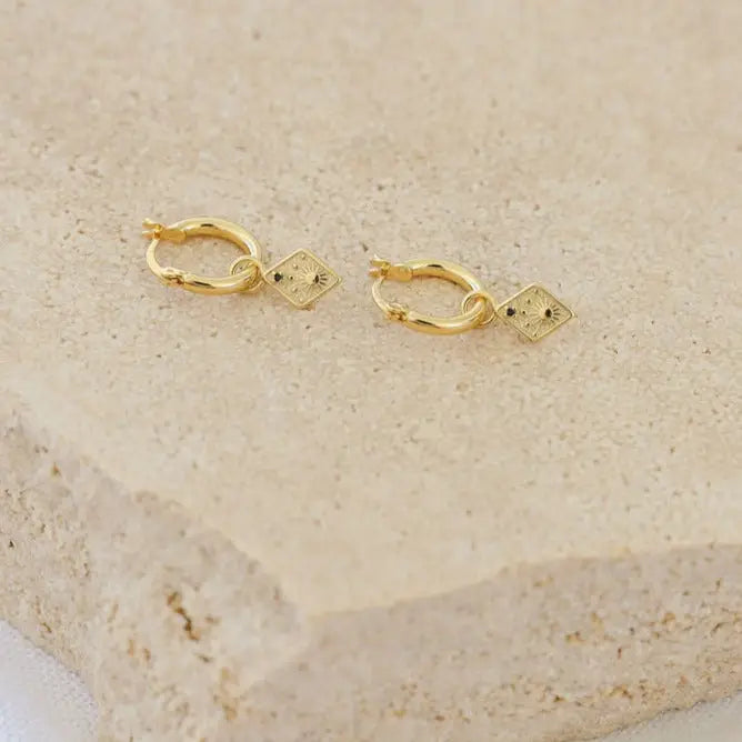 Soleil Erarrings are Crafted from .925 Sterling Silver with a 18k Gold plating