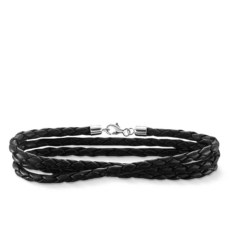 Charm Club CX0051 53cm black leather necklace