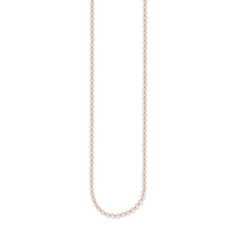 Thomas Sabo Sterling Silver, Rosé Gp Fine Belcher N/L 45Cm Chain