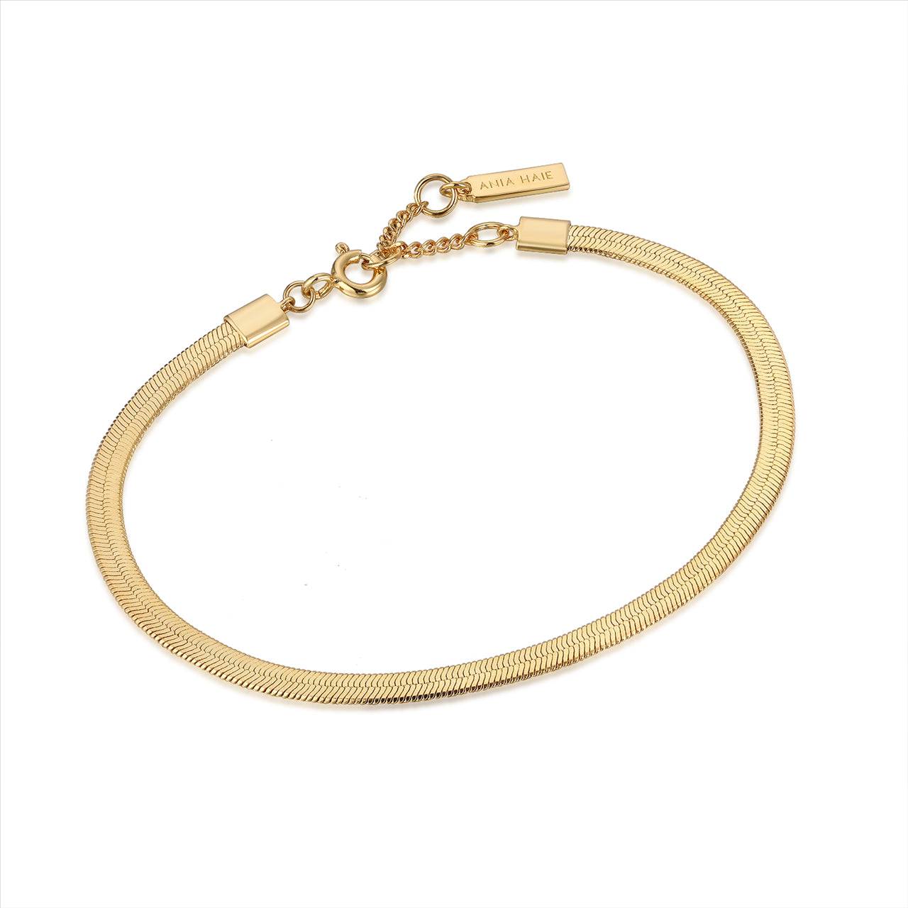 Ania Haie Link Up Gold Snake Chain Bracelet 16.5+2cm