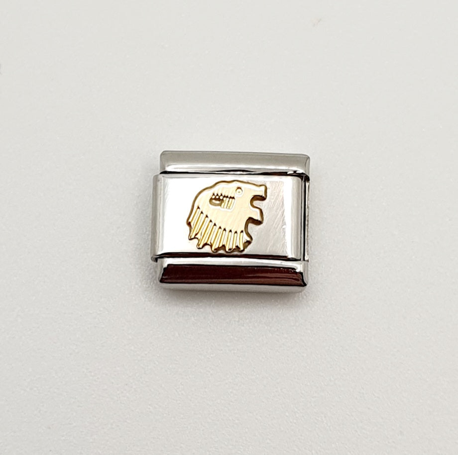 Nomination Charm Link "Leo" Stainless Steel with 18k Gold Plate, 0300104 05