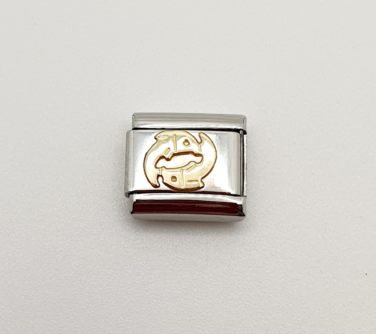 Nomination Charm Link "Pisces" Stainless Steel with 18k Gold Plate, 0300104 12