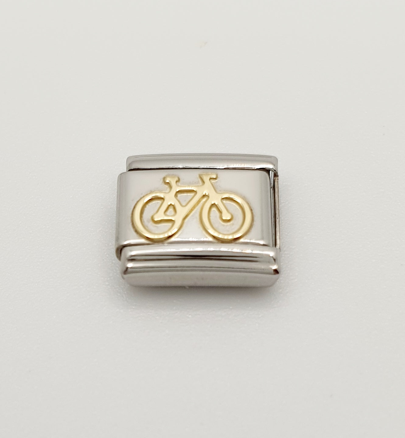 Nomination Charm Link "Bike" Stainless Steel with 18k Gold Plate, 030108 04