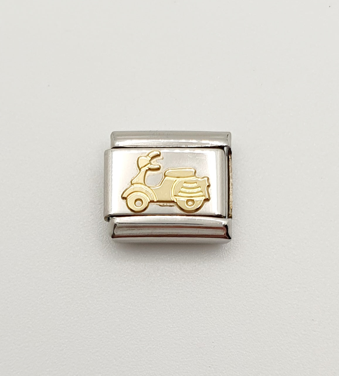 Nomination Charm Link "Vespa" Stainless Steel with 18k Gold Plate, 030108 06