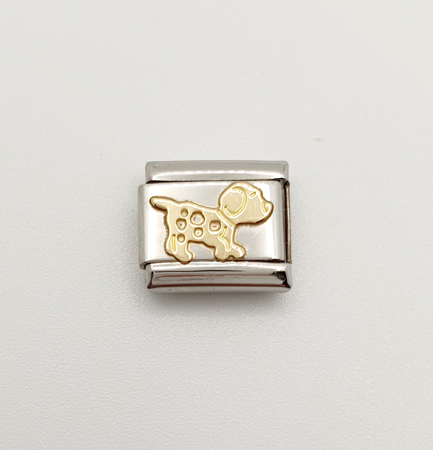 Nomination Charm Link "Dog" Stainless Steel with 18k Gold Plate, 030112 23