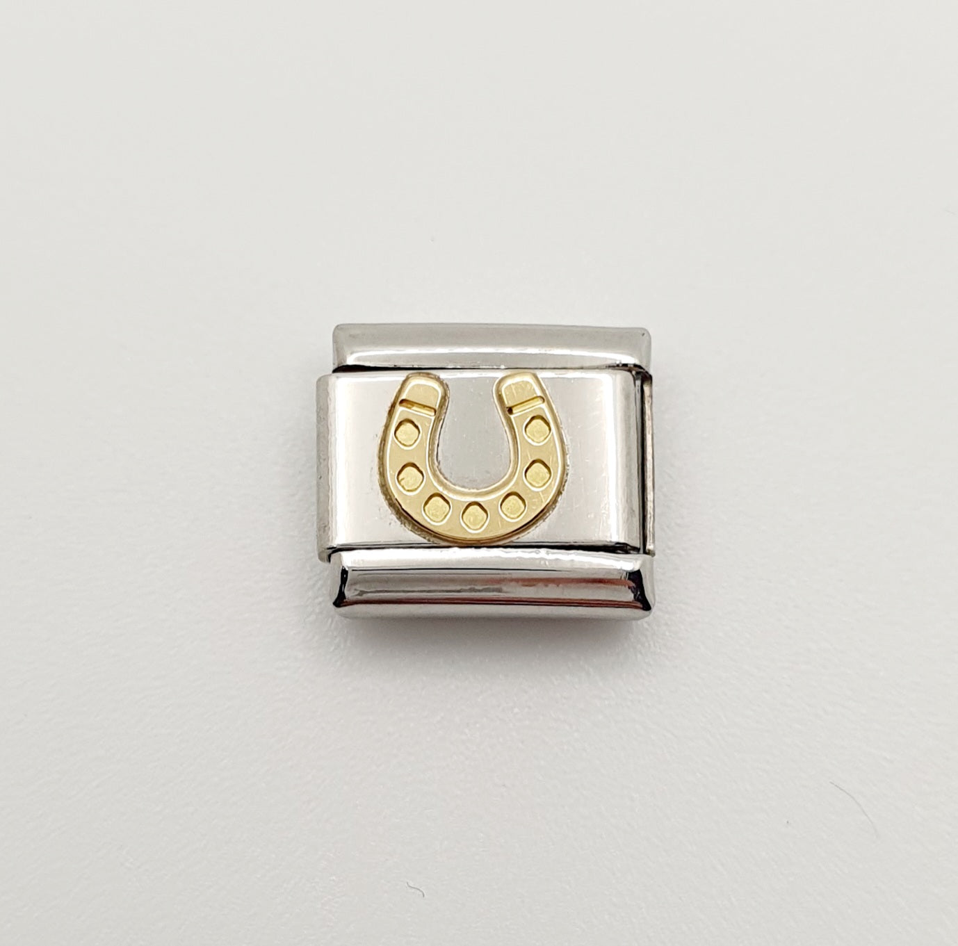 Nomination Charm Link "Horseshoe" Stainless Steel with 18k Gold Plate, 030115 11