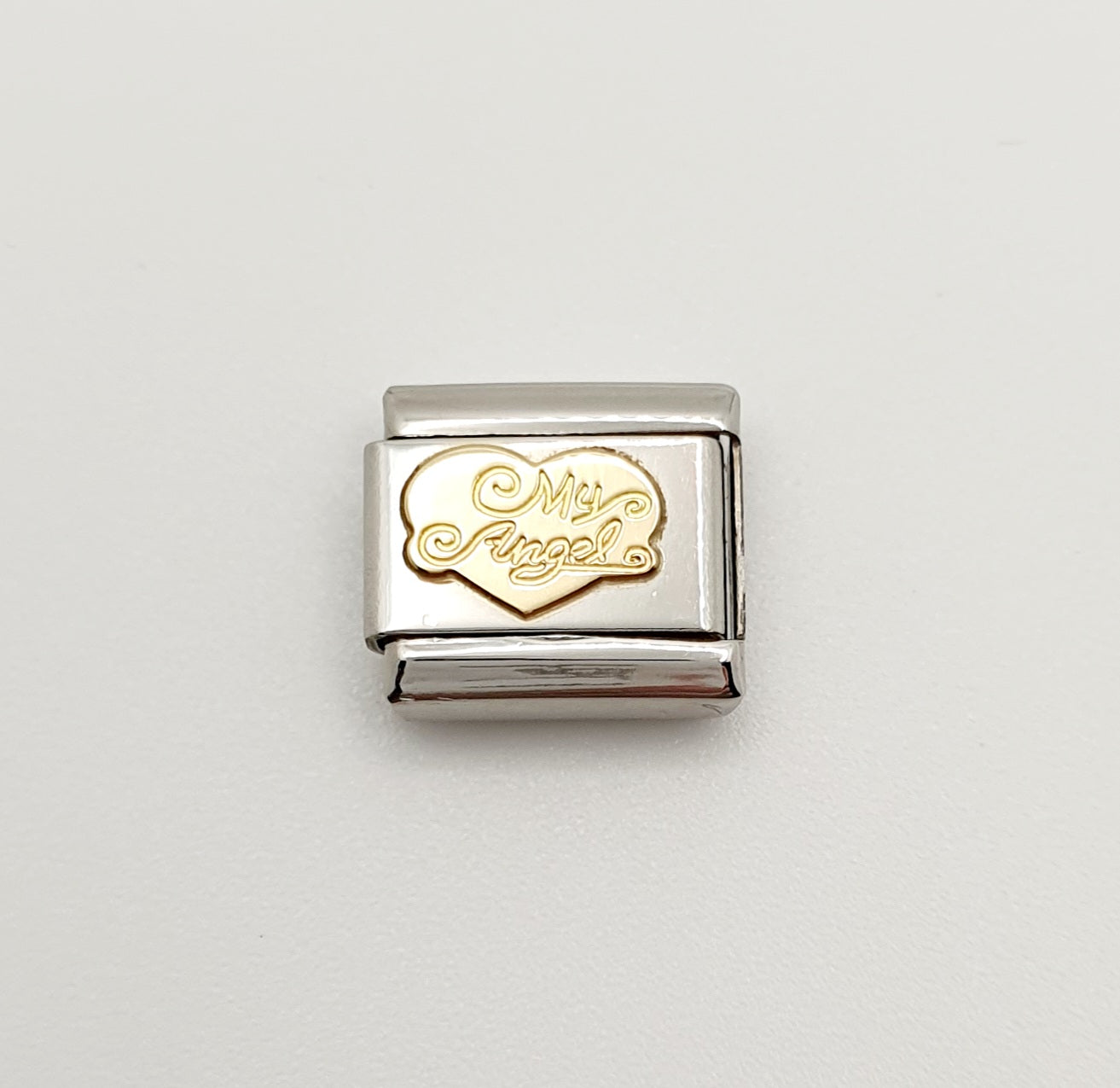 Nomination Charm Link "My Angel Heart" Stainless Steel with 18k Gold Plate, 030116 21