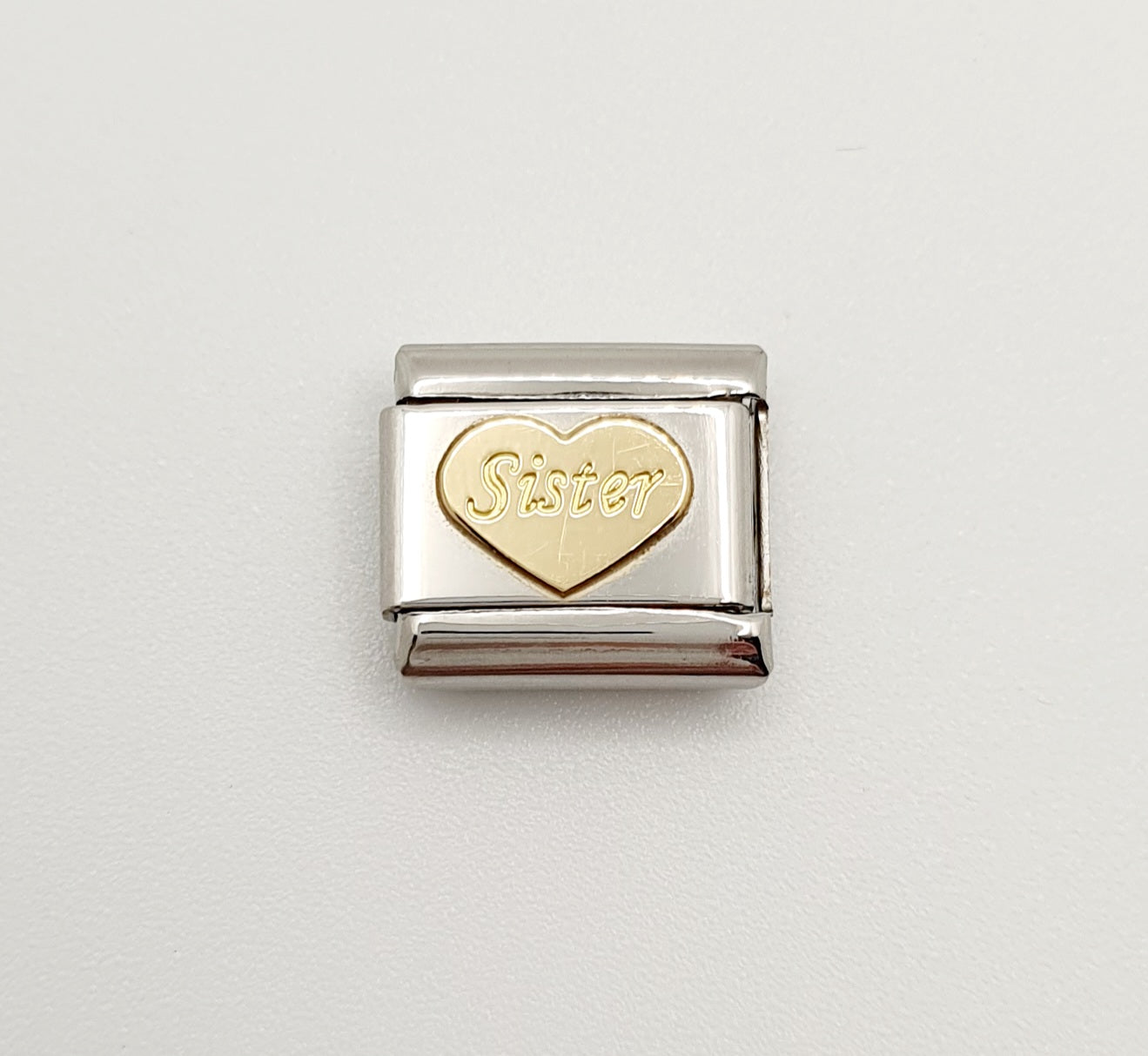 Nomination Charm Link "Sister Heart" Stainless Steel with 18K Gold, 030162 36