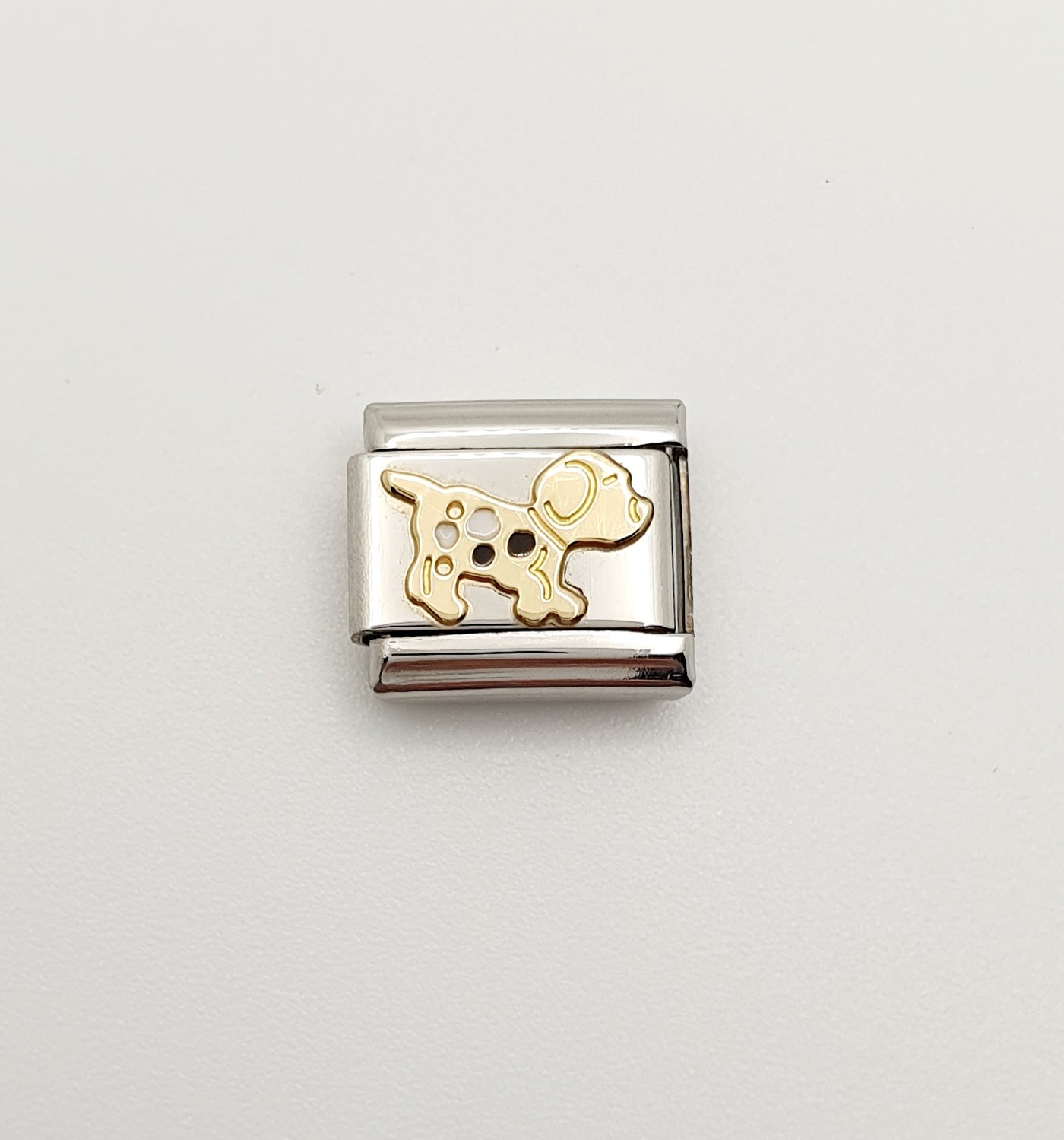 Nomination Charm Link "Dog" Stainless Steel with Enamel & 18k Gold Plate, 030212 36