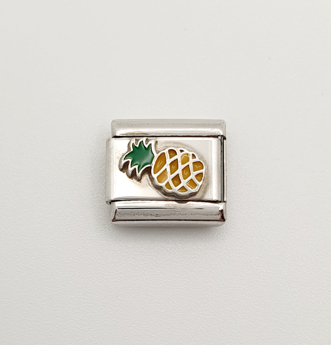 Nomination Charm Link "Pineapple" Stainless Steel with Enamel & 925 Silver, 330202 45