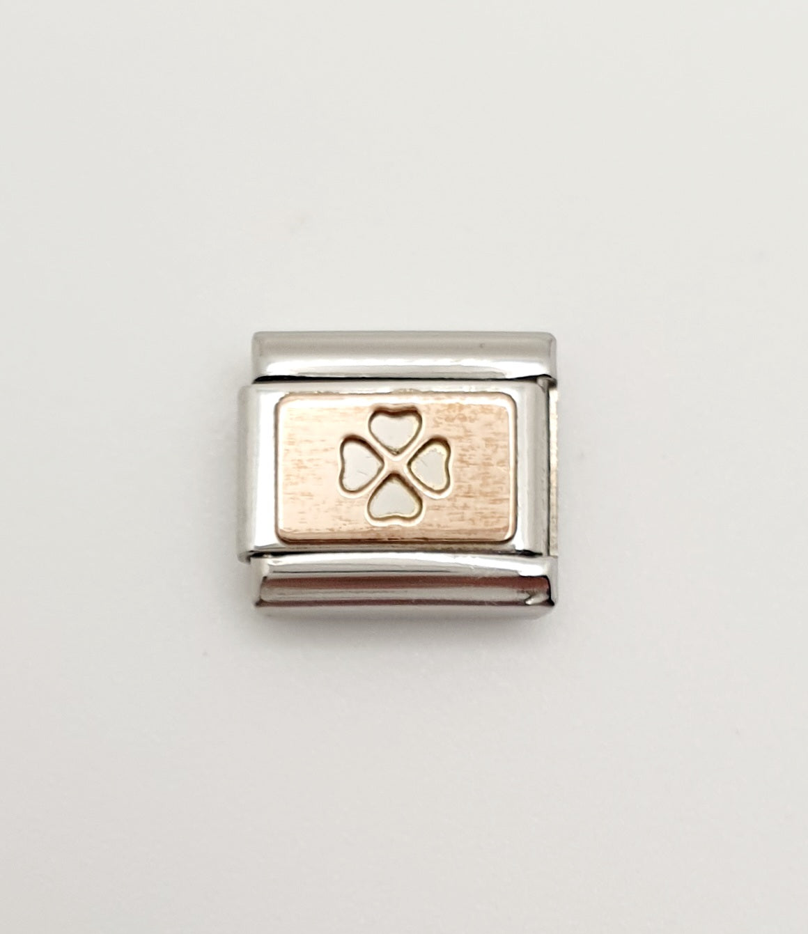 Nomination Charm Link "Clover" Stainless Steel with 9k Rose Gold, 430101 10