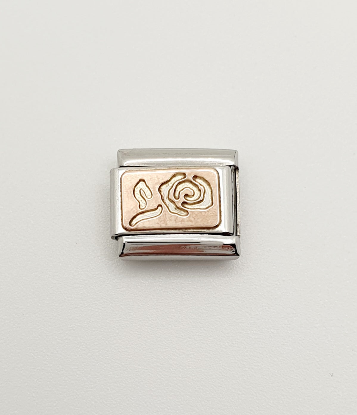 Nomination Charm Link "Rose" Stainless Steel with 9k Rose Gold, 430101 13