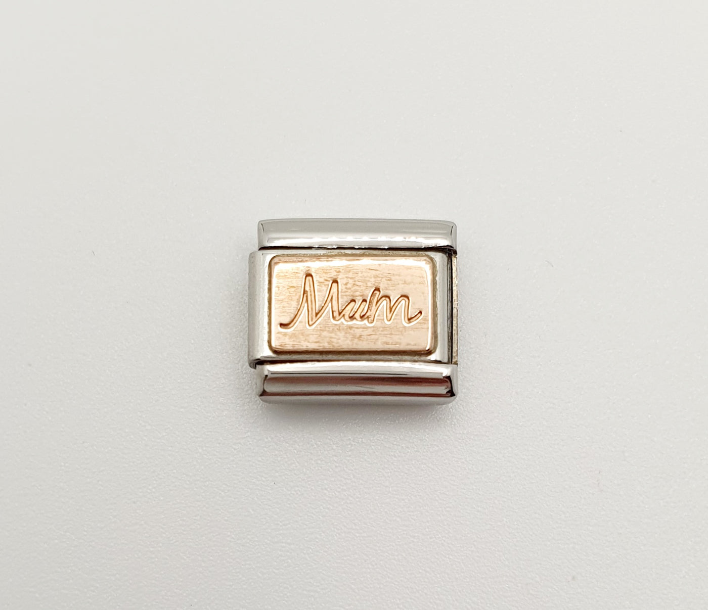 Nomination Charm Link "Mum Plate" Stainless Steel with 9k Rose Gold, 430101 34