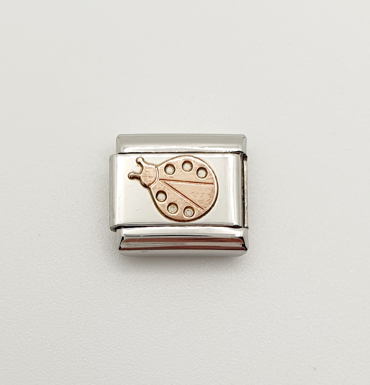 Nomination Charm Link "Ladybug" Stainless Steel with 9k Rose Gold, 430104 07