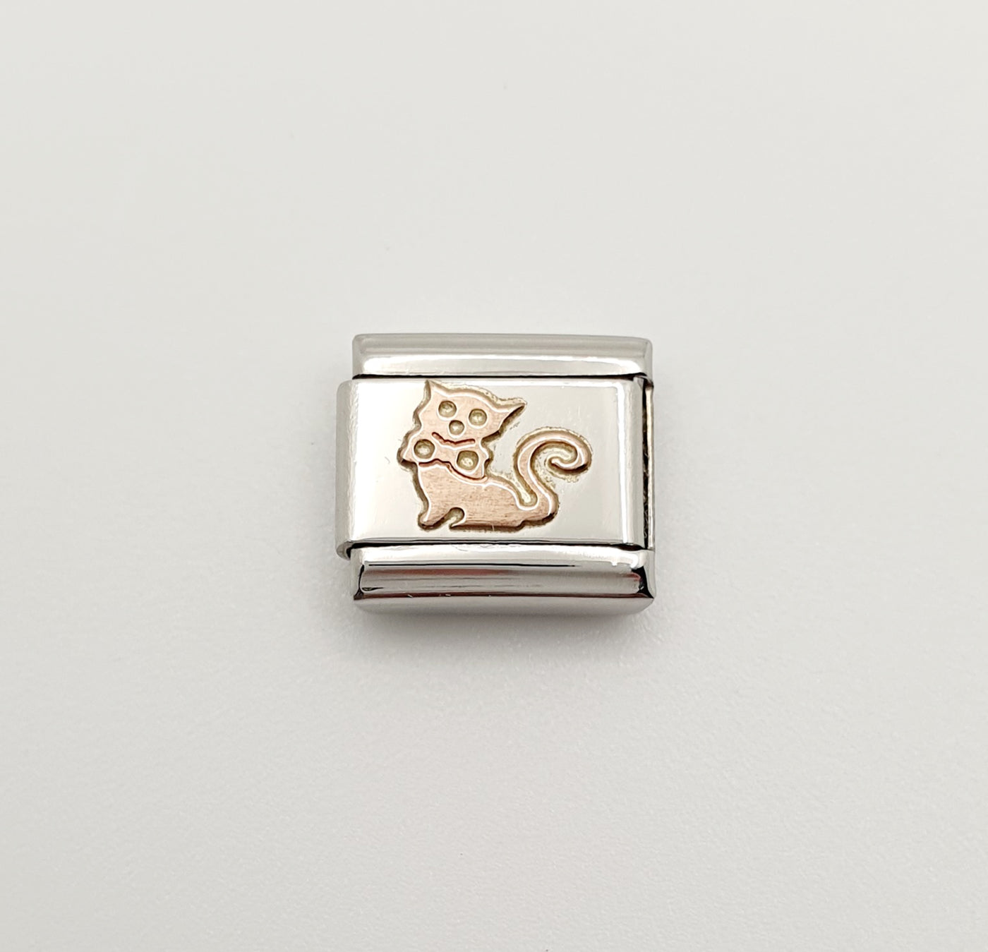 Nomination Charm Link "Cat" Stainless Steel with 9k Rose Gold, 430104 11