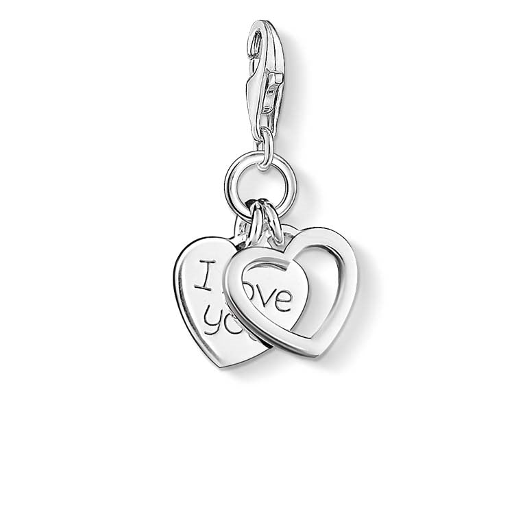 Charm Club CC852 I Love You, Double Heart