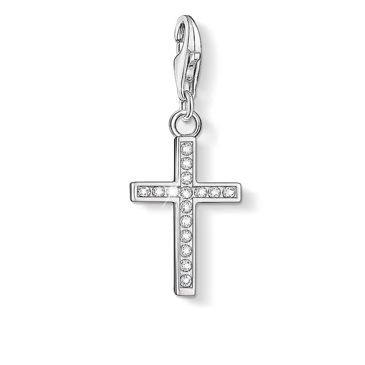 Thomas sabo charm club sterling silver & cubic zirconia cross charm