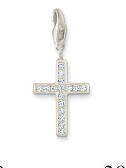 Thomas sabo charm club sterling silver & cubic zirconia cross charm