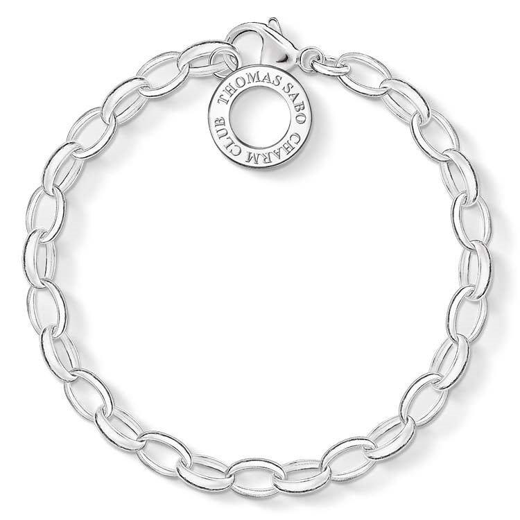 Thomas Sabo Charm Club Sterling Silver Belcher Charm Bracelet 18Cm