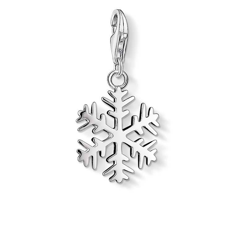 Thomas Sabo Charm Club Sterling Silver Snow Crystal Charm