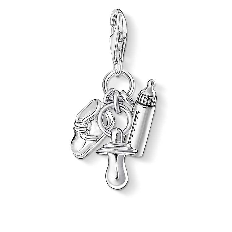 C/Club Cc1116 Sterling Silver Baby Bottle, Bootie, Soother Charm