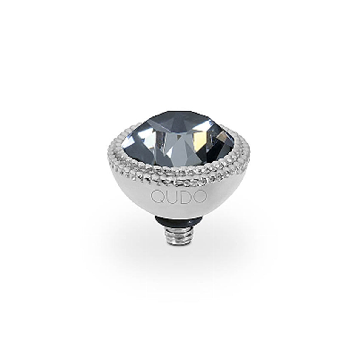 Qudo Fabero Top 11mm, Stainless Steel, Silver Night Colour EuroCrystal Q670818