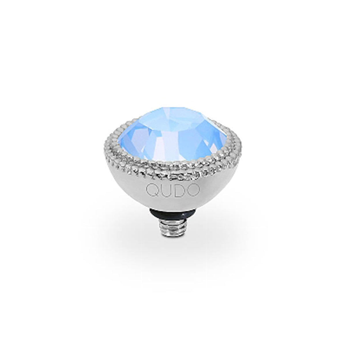 Qudo Fabero Top 11mm, Stainless Steel, Lt Sapphire Opal Colour EuroCrystal Q670905