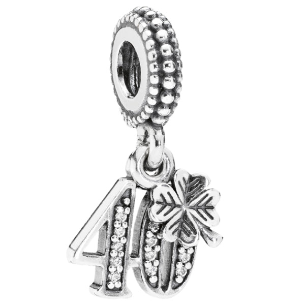 PANDORA 40 Years of Love Silver Hanging Charm