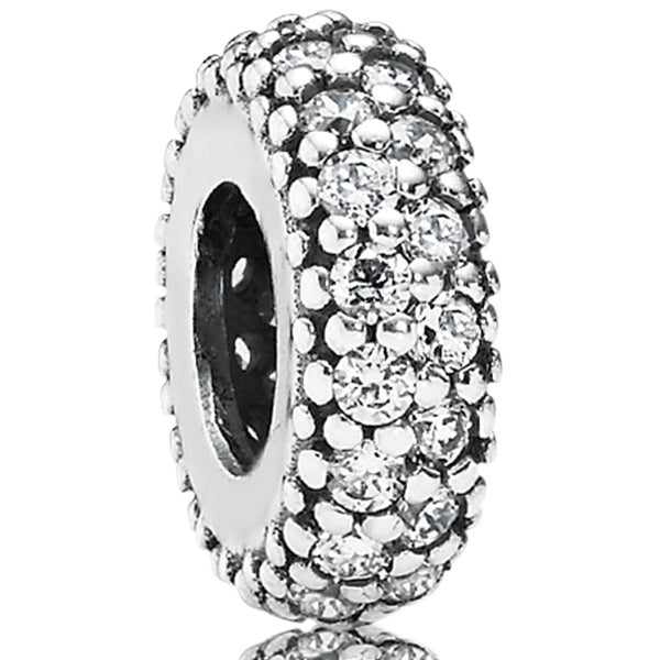 PANDORA Pave Inspiration Silver Spacer w Pave Set CZ