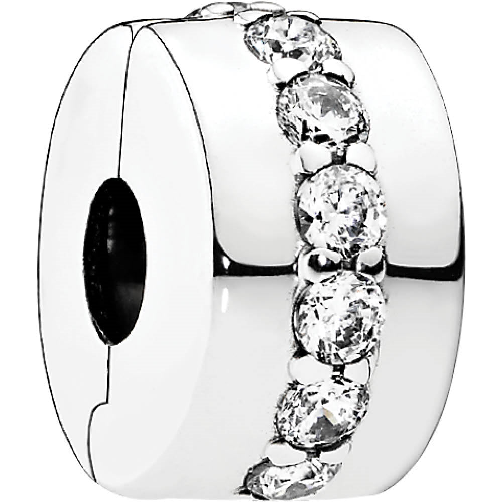 PANDORA Shining Path Silver Clip w CZ CHARM
