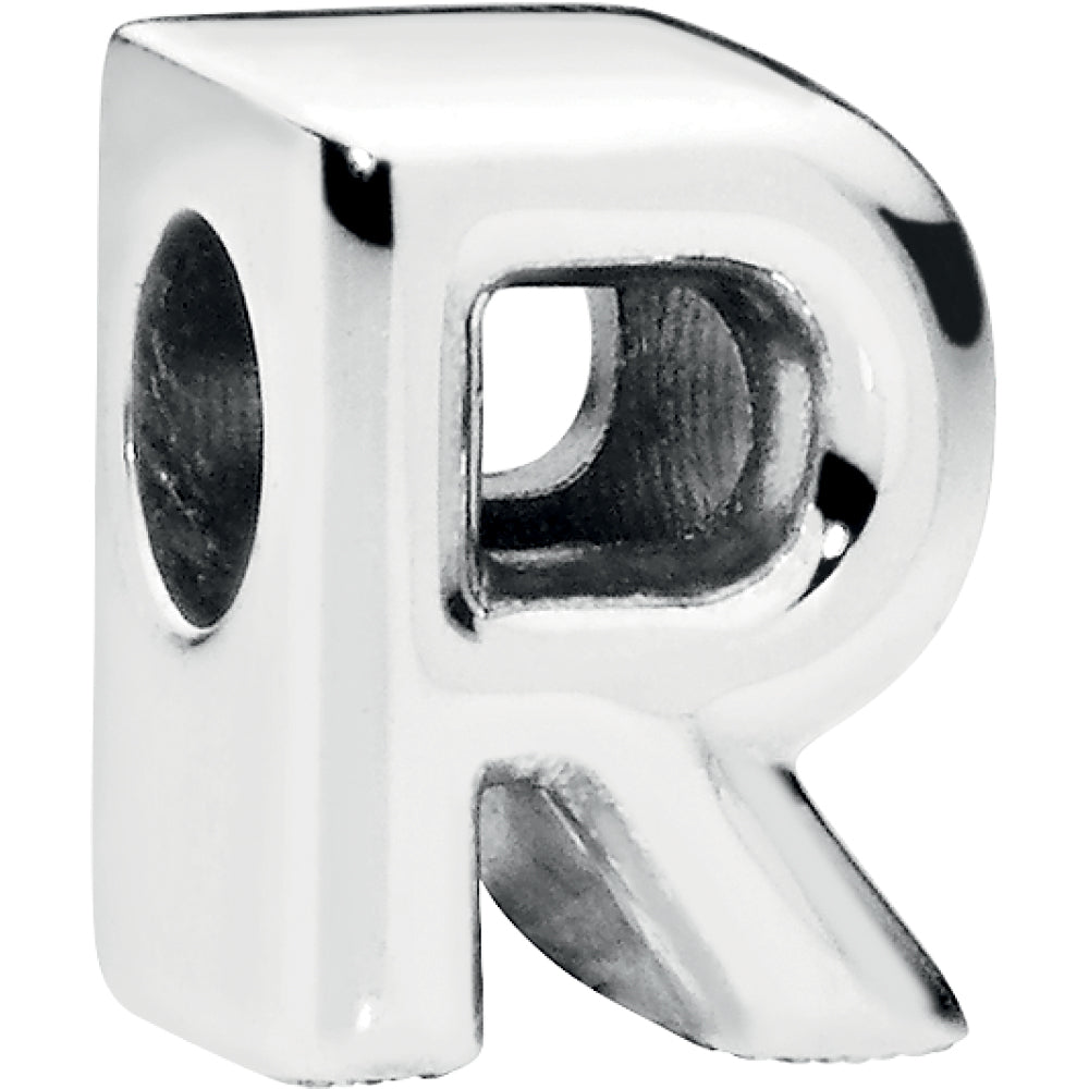 Letter R Silver Charm