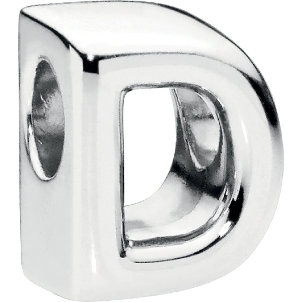 Letter D Silver Charm