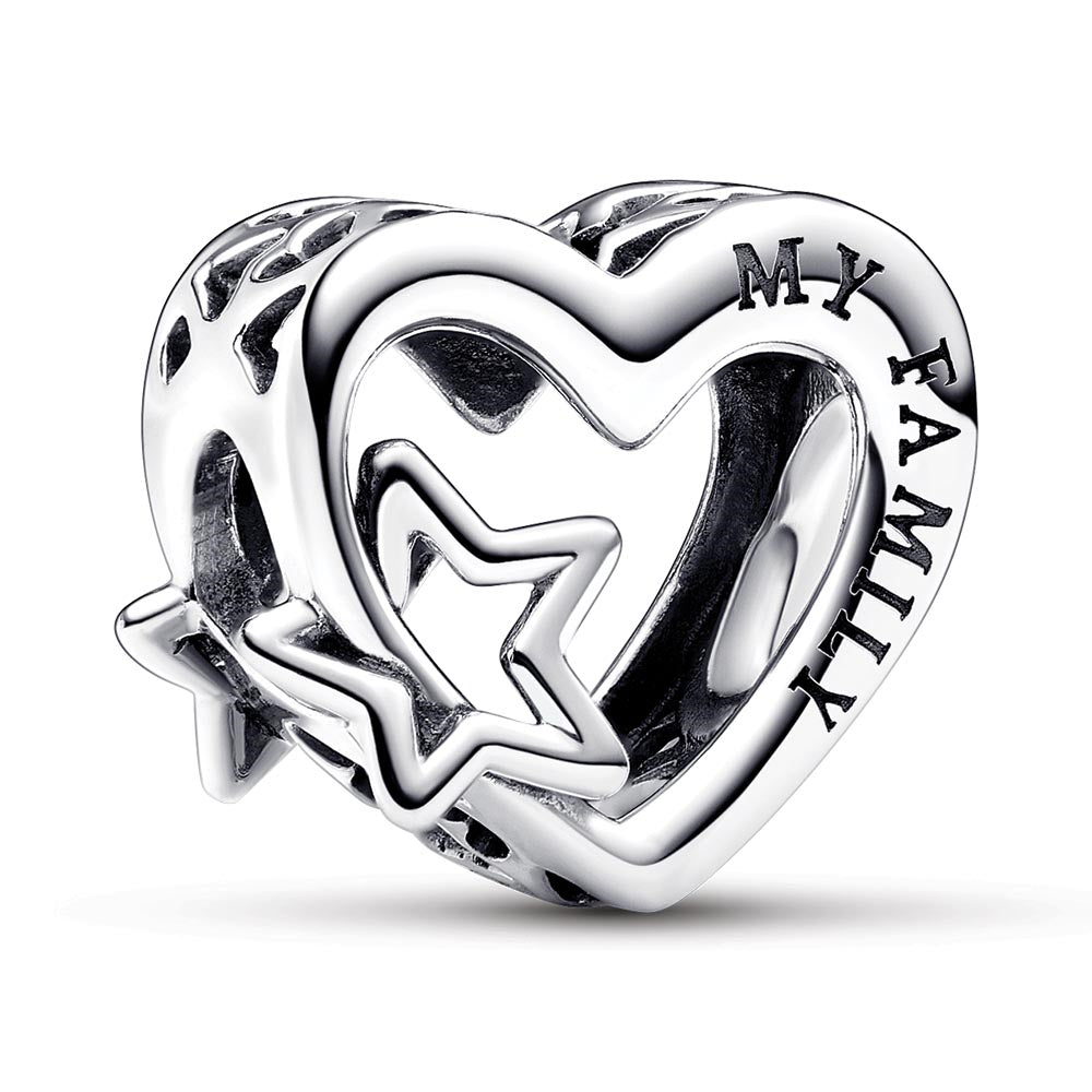 Heart sterling silver charm MY FAMILY