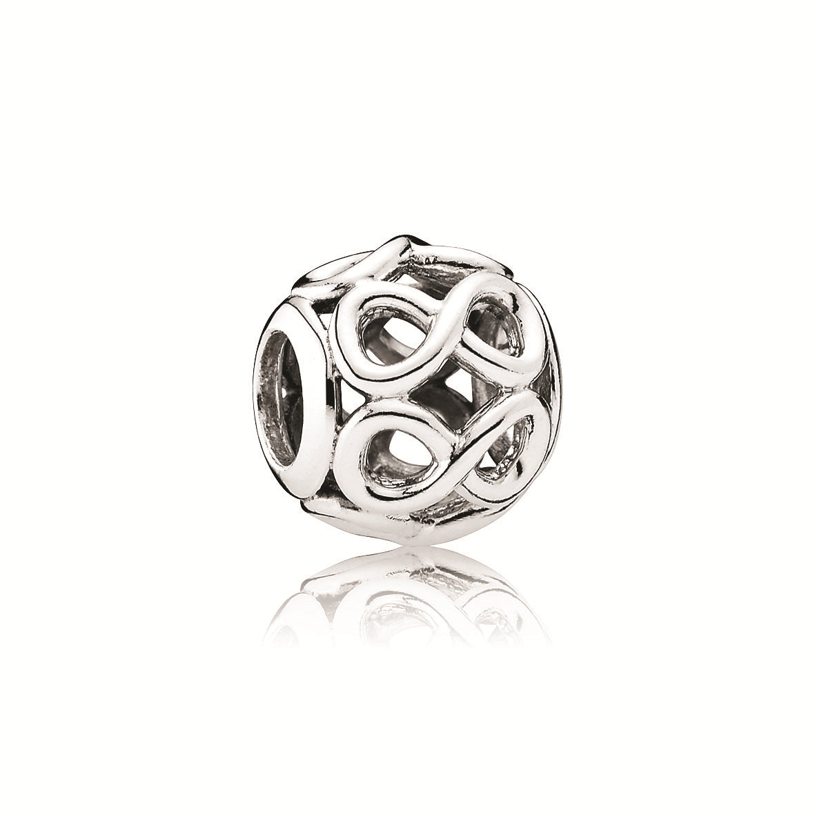 Infinite Love Openwork Silver Charm