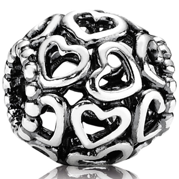 Openwork Hearts, Open Your Heart Silver Charm
