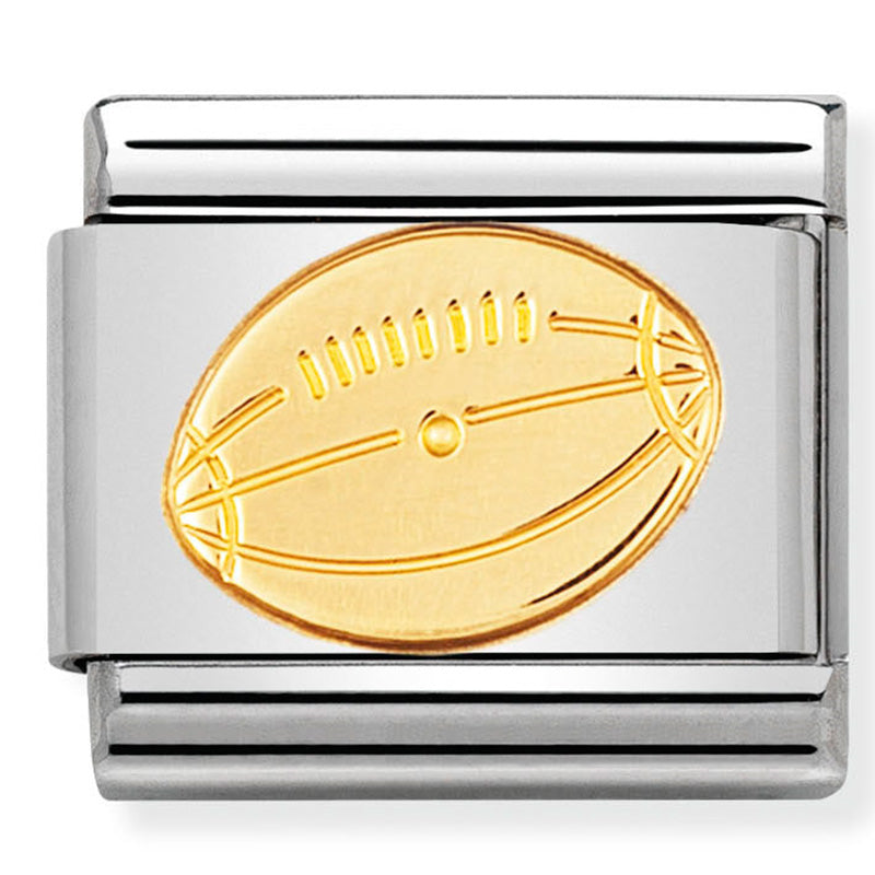 Nom-030106 03 Comp Classic Sports St/Steel & 18Ct Gold (American Football)