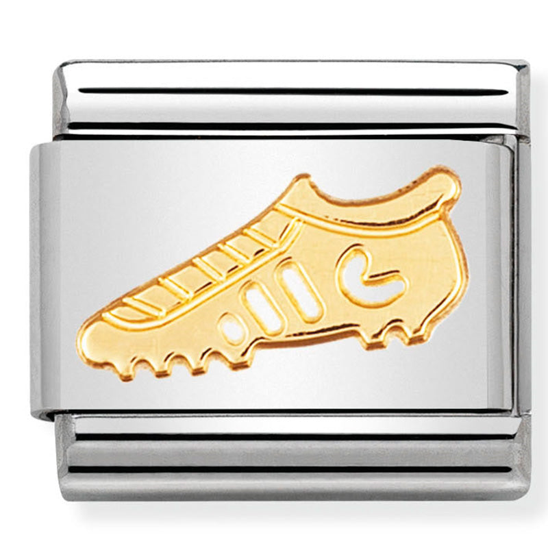 Nom-030106 04 Comp Classic Sports St/Steel & 18Ct Gold (Football Boot)