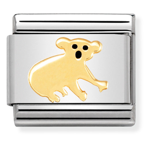 Nom-030248 17 Comp Classic Earth Animals St/Steel, Enamel & 18Ct Gold (Koala)