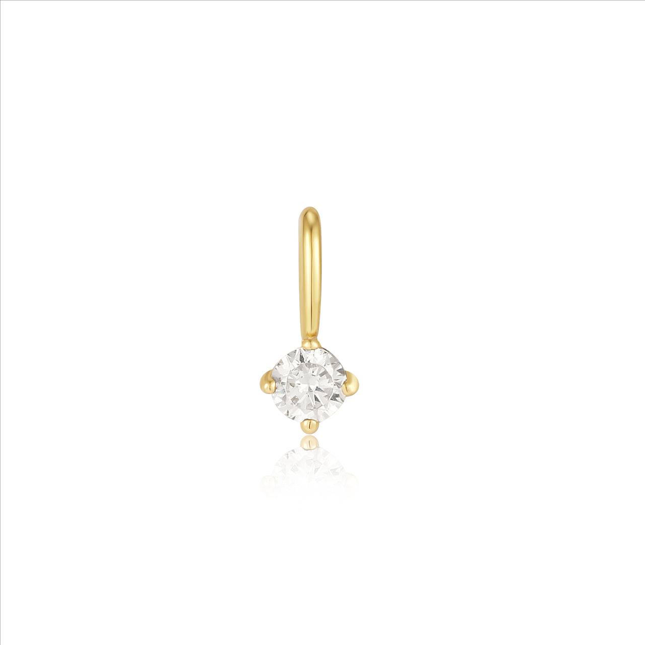 Ania Haie Sterling Silver 14K Gold Plated Sparkle Cubic Zirconia Pop Charm or Pendant