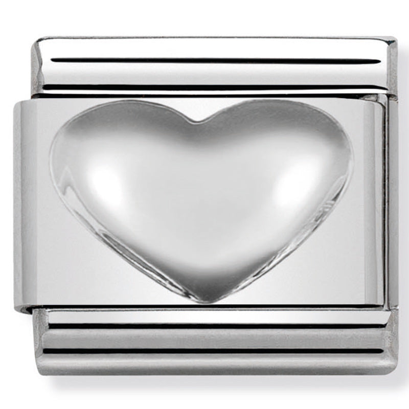 Nom-330106 01 Comp Classic Symbols St/Steel & Silver 925 Raised Heart